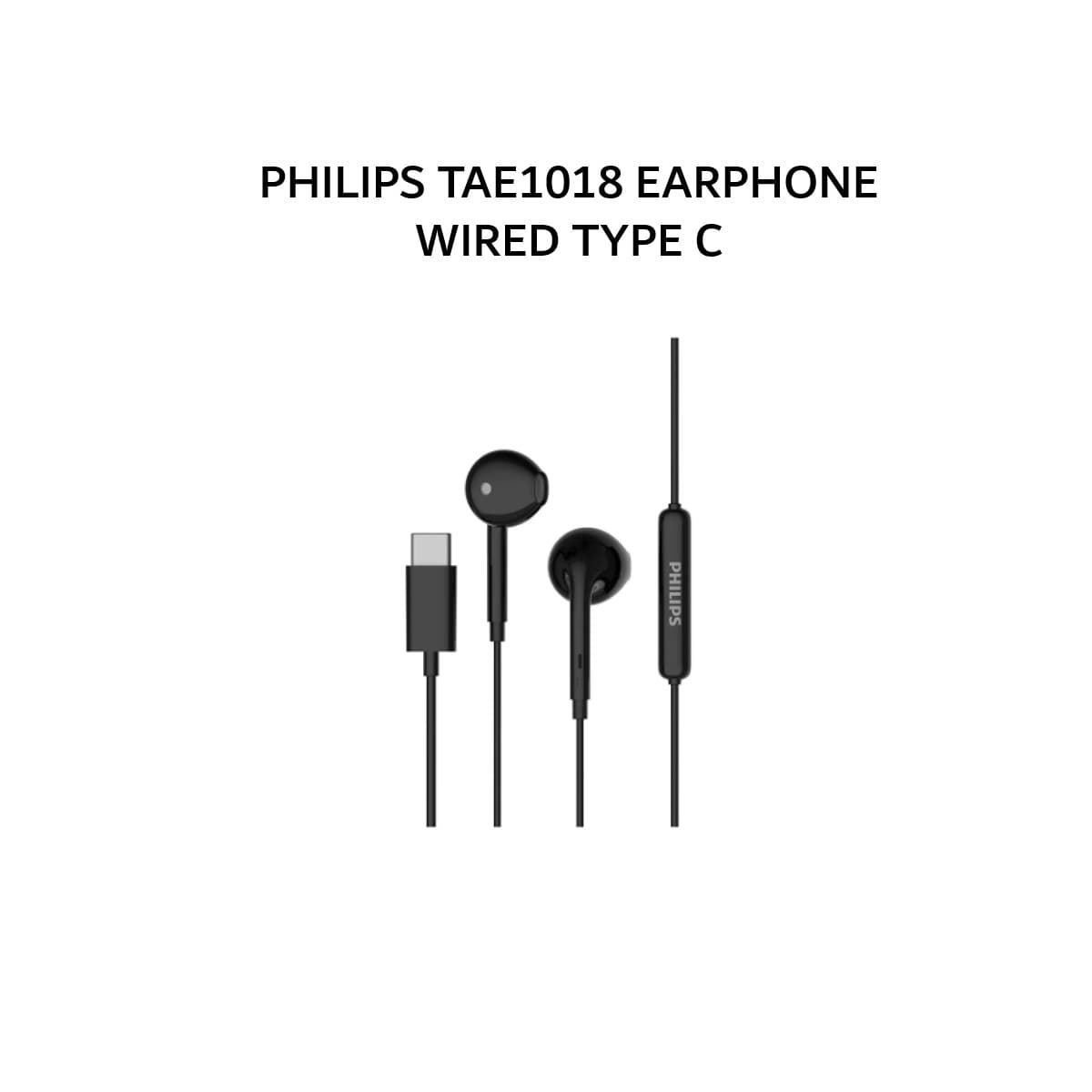PHILIPS TAE1018 EARPHONE WIRED TYPE C - BLACK