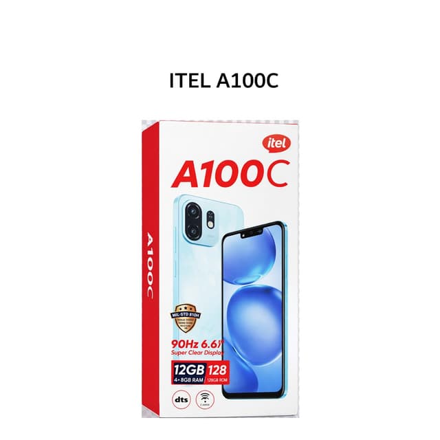 ITEL A100C 4GB 64GB PURE BLACK (BOX CHA + SCR)