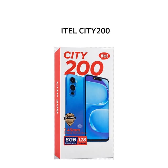 ITEL CITY200 4GB 128GB VIBE PURPLE (BOX CHA + SCR)