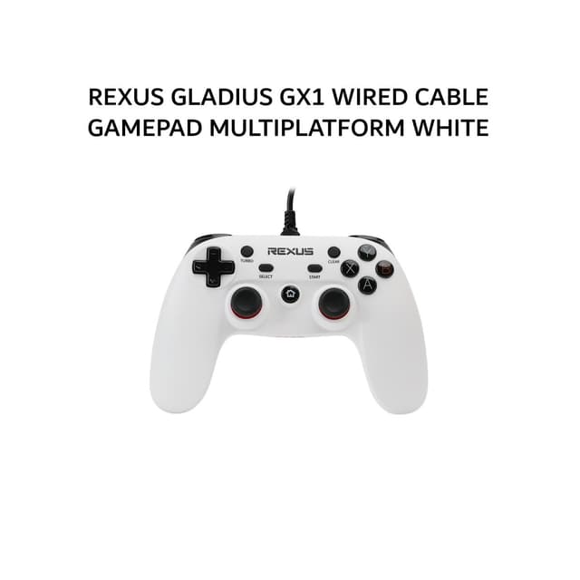 REXUS GLADIUS GX1 WIRED CABLE GAMEPAD MULTIPLATFORM WHITE