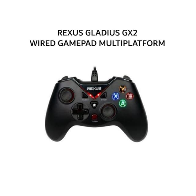 REXUS GLADIUS GX2 WIRED GAMEPAD MULTIPLATFORM BLACK