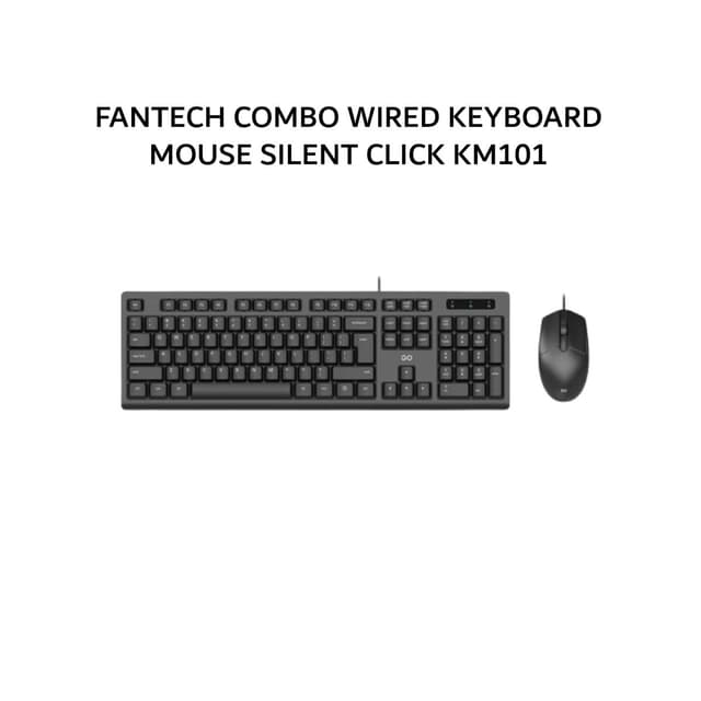 FANTECH COMBO WIRED KEYBOARD MOUSE SILENT CLICK KM101