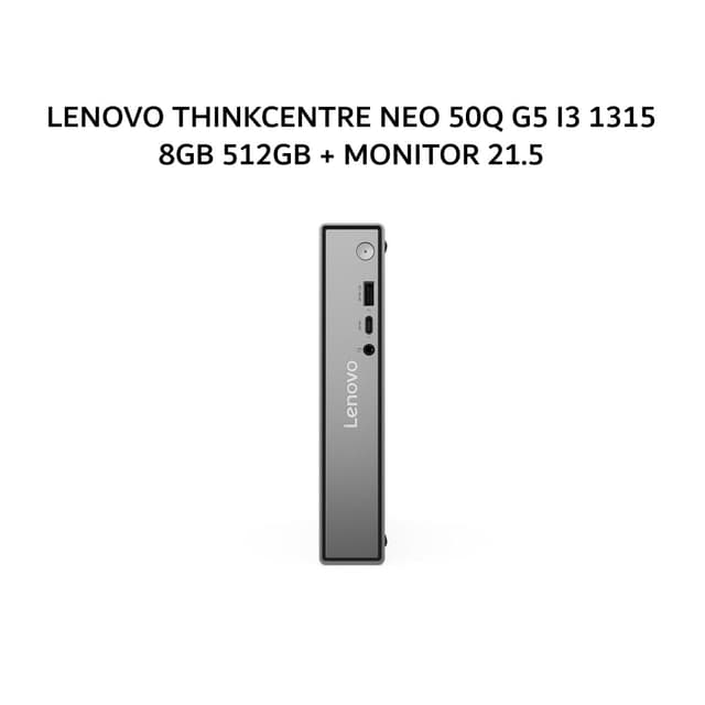 LENOVO THINKCENTRE NEO 50Q G5 I3 1315 8GB 512GB W11+OHS 3Y BLK -0100 + MONITOR 21.5