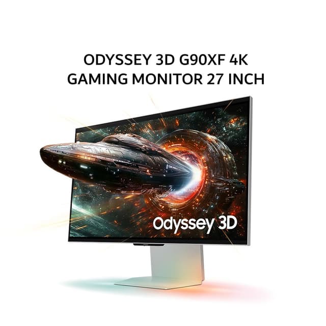 SAMSUNG ODYSSEY GAMING MONITOR 3D 27 INCH G90XF 2160P 3D 4K 1MS 165HZ HDR10+ SPEAKER ERGONOMICS 1Y PART + 3Y SERVICE