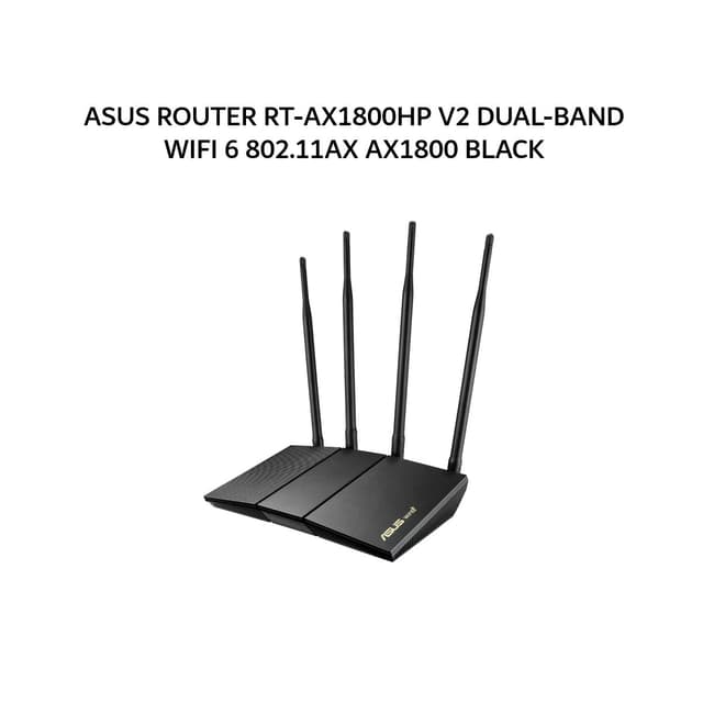 ASUS ROUTER RT-AX1800HP V2 DUAL-BAND WIFI 6 802.11AX AX1800 BLACK 3Y