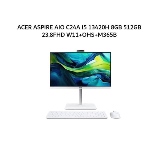ACER ASPIRE AIO C24A I5 13420H 8GB 512GB 23.8FHD W11+OHS+M365B 3Y