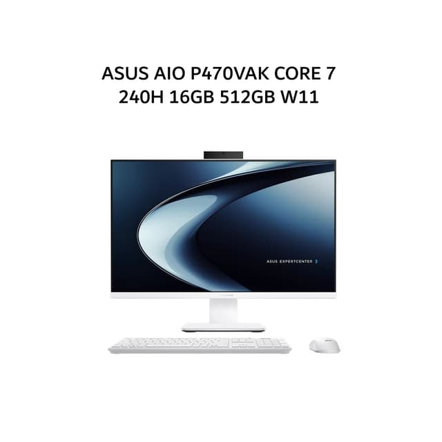 ASUS AIO P470VAK CORE 7 240H 16GB 512GB W11 27.0FHD 2Y WHT -W7152WS