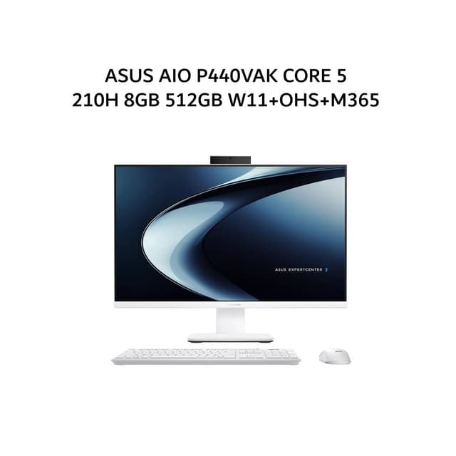 ASUS AIO P440VAK CORE 5 210H 8GB 512GB W11+OHS+M365 23.8FHD 2Y WHT -W5852WS