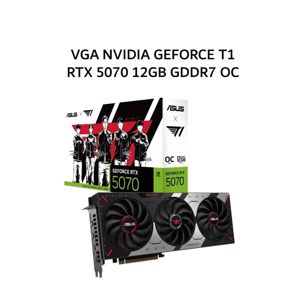 ASUS VGA NVIDIA GEFORCE T1 RTX 5070 12GB GDDR7 OC 3Y
