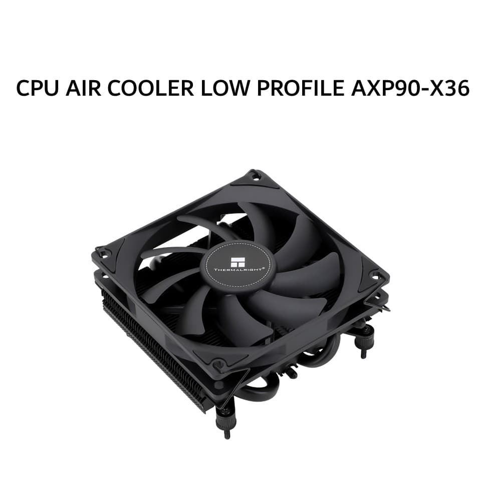 THERMALRIGHT CPU AIR COOLER LOW PROFILE AXP90-X36 BLACK (1X 92MM BLACK FAN + 4X HEATPIPES ) BLACK 6Y