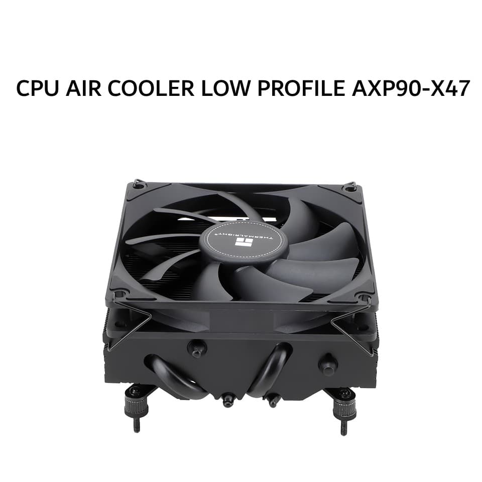THERMALRIGHT CPU AIR COOLER LOW PROFILE AXP90-X47 BLACK (1X 92MM BLACK FAN + 4X HEATPIPES ) BLACK 6Y