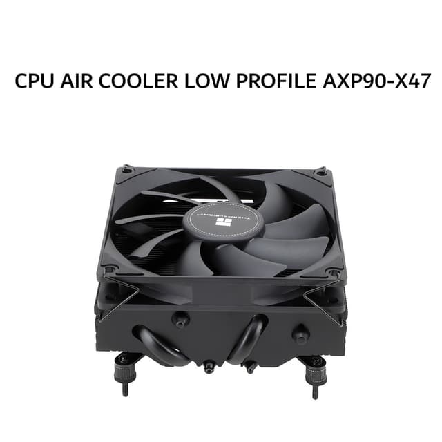 THERMALRIGHT CPU AIR COOLER LOW PROFILE AXP90-X47 BLACK (1X 92MM BLACK FAN + 4X HEATPIPES ) BLACK 6Y