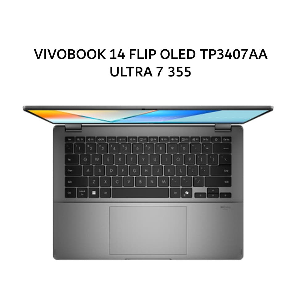 ASUS VIVOBOOK 14 FLIP OLED TP3407AA ULTRA 7 355 16GB 512GB W11+OHS+M365B 14.0WUXGA TOUCH PEN 2IN1 GRY 3Y -OLED7151TM