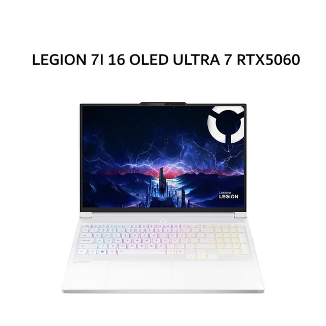 LENOVO LEGION 7I 16 OLED ULTRA 7 255HX RTX5060 8GB/ 32GB 1TB W11+OHS+M365B 16.0WQXGA 165HZ PKRGB 3Y+3ADP WHITE -6AID