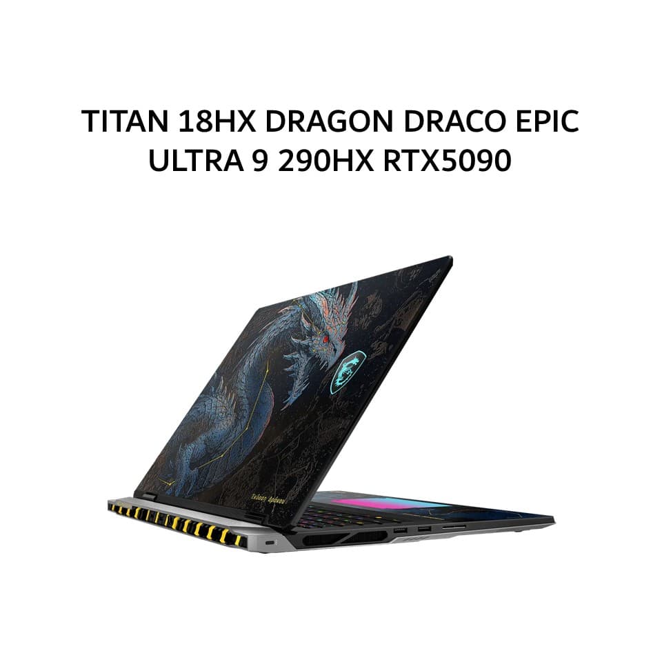 MSI TITAN 18HX DRAGON DRACO EPIC ULTRA 9 290HX RTX5090 24GB/ 96GB 4TB W11 18.0UHD+ MINILED 240HZ PKRGB 3Y (BOX MOU+BP)