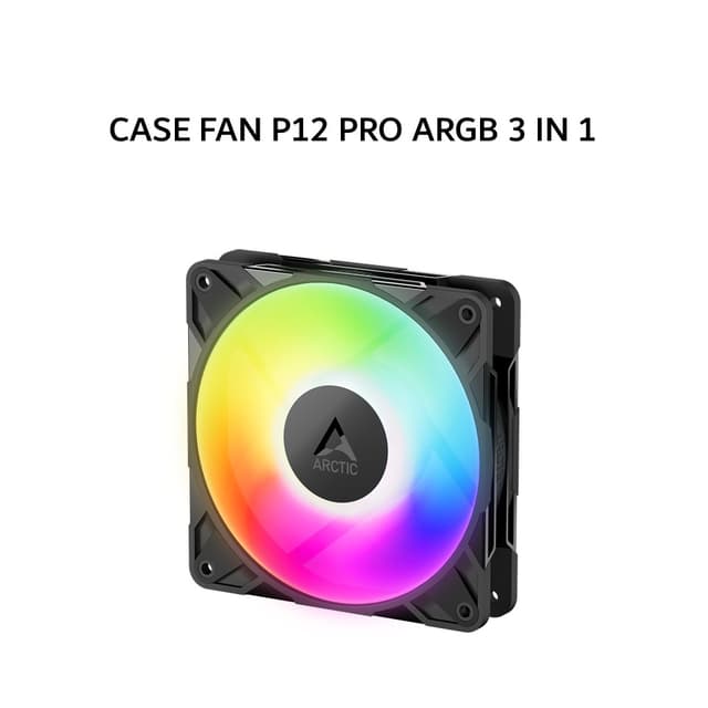 ARCTIC CASE FAN P12 PRO ARGB 3 IN 1 (3X 120MM ARGB FANS + 600-3000RPM) WHITE 6Y