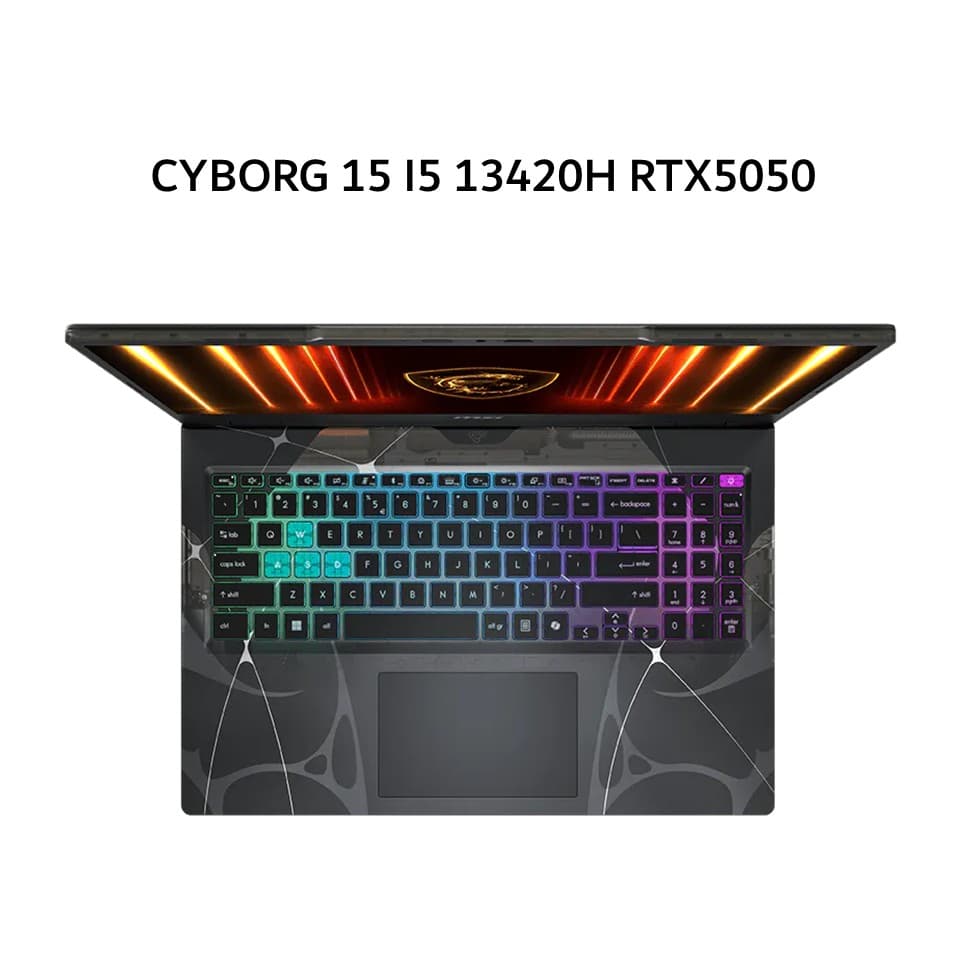 MSI CYBORG 15 I5 13420H RTX5050 8GB/ 16GB 512GB W11 15.6FHD 144HZ RGB 2Y+ADP BLK -B13WEKG.1239