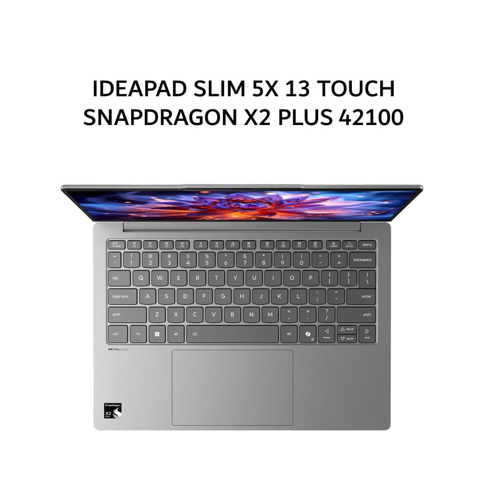 LENOVO IDEAPAD SLIM 5X 13 TOUCH SNAPDRAGON X2 PLUS 42100 16GB 512GB W11+OHS+M365B 13.3WUXGA 100SRGB 2Y+2ADP (BOX BP) GRY -0TID