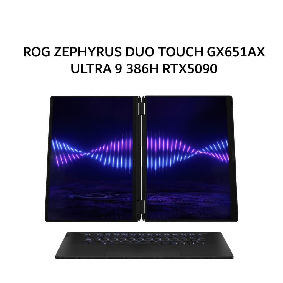 ASUS ROG ZEPHYRUS DUO GX651AX ULTRA 9 386H RTX5090 24GB/ 64GB 2TB W11+OHS+M365B DUAL 16.0 2.8K OLED TOUCH 120HZ (BOX MOU+HEA) GRAY