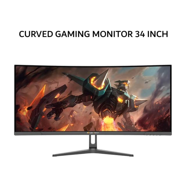 DIGITAL ALLIANCE GAMING MONITOR 34 INCH CURVED 1500R VA UWQHD 2K 1440P 5MS 180HZ-200HZ DP HDMI GW34WQ200 2Y