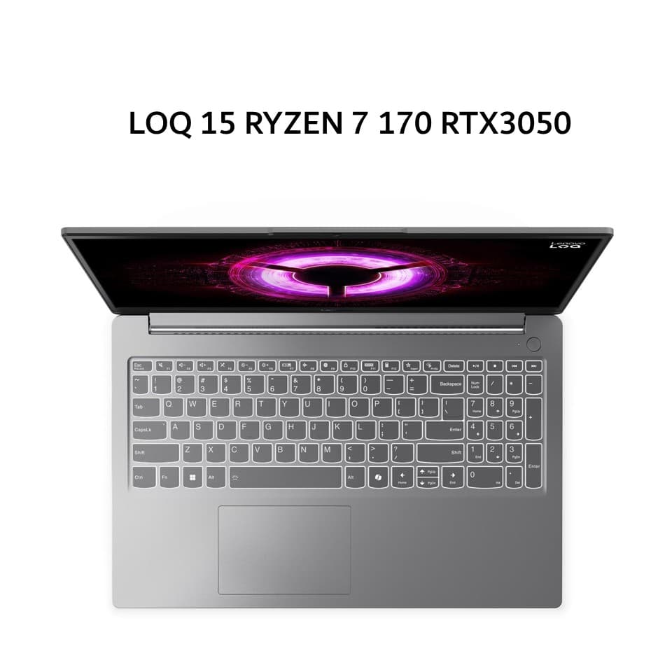 LENOVO LOQ 15 RYZEN 7 170 RTX3050 6GB/ 8GB 512GB W11+OHS+M365B 15.6FHD IPS 144HZ 100SRGB BLIT 2Y PREM+2ADP LUNA GRY -D1ID/8