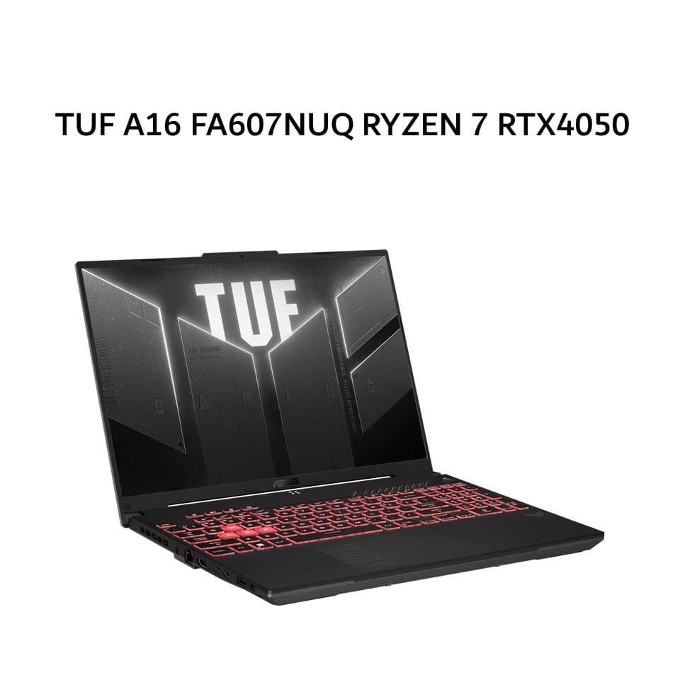 ASUS TUF A16 FA607NUQ RYZEN 7 170 RTX4050 6GB/ 16GB 512GB W11+OHS+M365B 16.0 FHD+ IPS 2Y GRY -R745GYG-HM