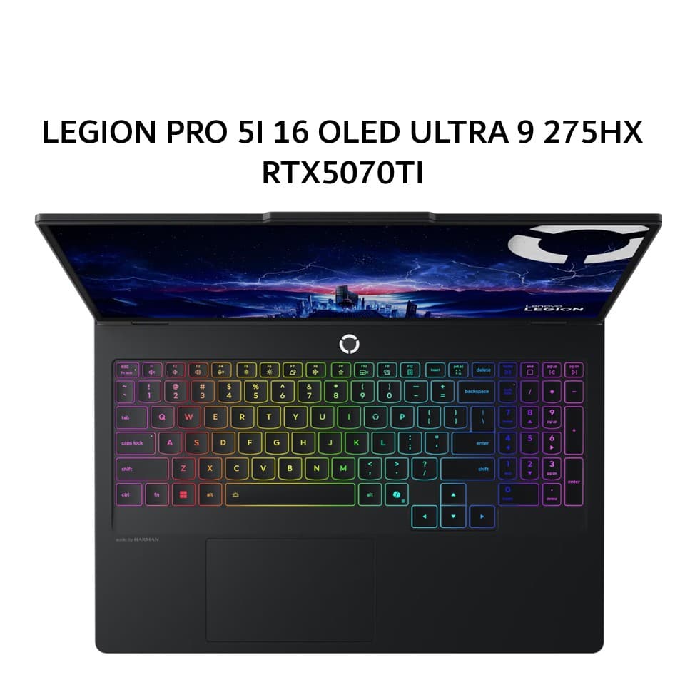 LENOVO LEGION PRO 5I 16 OLED ULTRA 9 275HX RTX5070TI 12GB/ 32GB 1TB W11PRO+OHS+M365B 16.0WQXGA 240HZ 24ZRGB 3Y+3ADP BLK -1LID