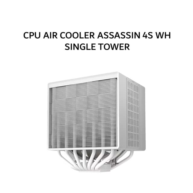 DEEPCOOL CPU AIR COOLER ASSASSIN 4S WH SINGLE TOWER (1X 140MM FAN + 7 HEATPIPES) WHITE 1Y