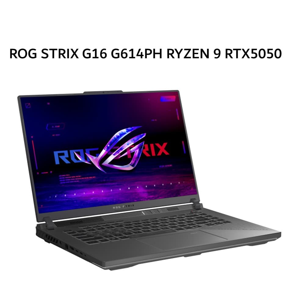 ASUS ROG STRIX G16 G614PH RYZEN 9 8940HX RTX5050 8GB/ 16GB 512GB W11+OHS+M365B 16.0WQXGA 2.5K 300HZ 100DCIP3 2Y (BOX MOU) GRY -R9N55T6G-HM
