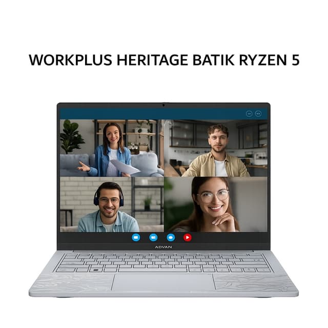 ADVAN WORKPLUS HERITAGE BATIK RYZEN 5 7535HS 8GB 256GB W11 14.0WUXGA IPS 1Y SLV