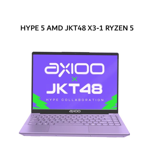 AXIOO HYPE 5 AMD JKT48 X3-1 LOLLIPOP RYZEN 5 3501 8GB 256GB DOS 14.0FHD IPS BLIT PURPLE