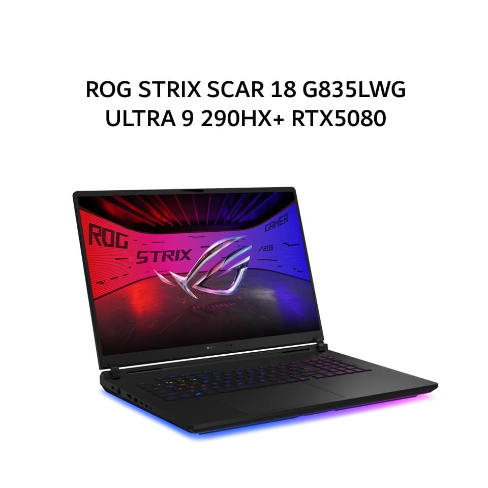 ASUS ROG STRIX SCAR 18 G835LWG ULTRA 9 290HX+ RTX5080 16GB/ 64GB 2TB RAID W11+OHS+M365B 18.0 4K MINILED 240HZ (BOX MOU) BLK