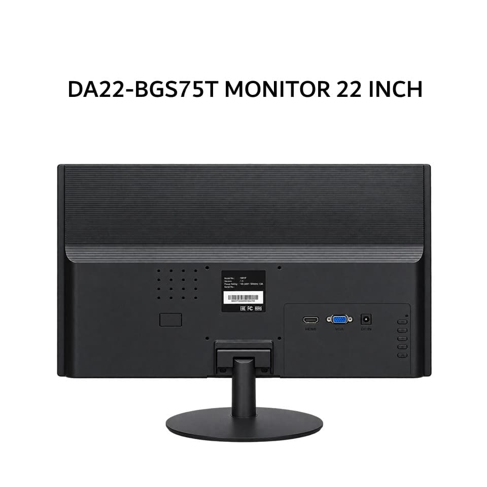 DIGITAL ALLIANCE MONITOR 22 INCH FHD 1080P 5MS 75HZ VGA HDMI BLACK DA22-BGS75T 2Y