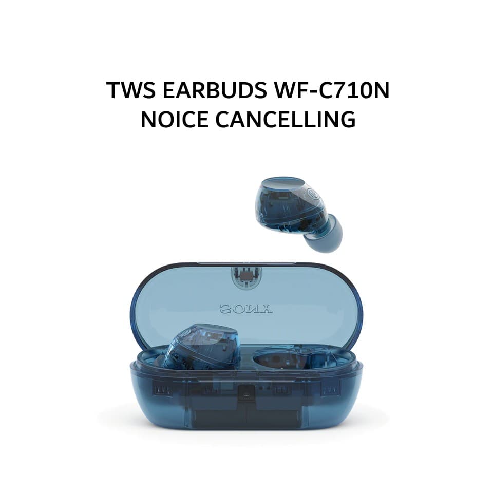 SONY WF-C710N / WF C710N TWS EARBUDS NOICE CANCELLING - GLASS BLUE