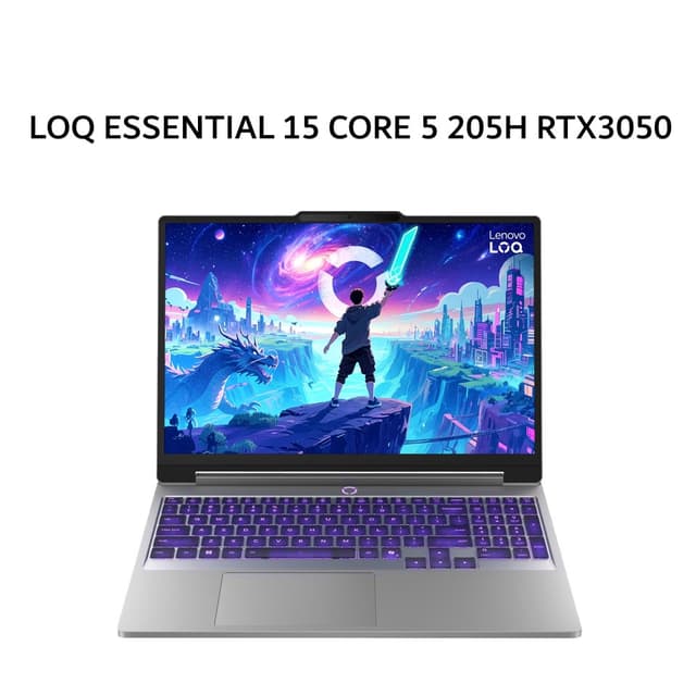 LENOVO LOQ ESSENTIAL 15 CORE 5 205H RTX3050 4GB/ 8GB 512GB W11+OHS+M365B 15.3WUXGA IPS 165HZ 100SRGB 2Y PREM+2ADP GRY -50ID