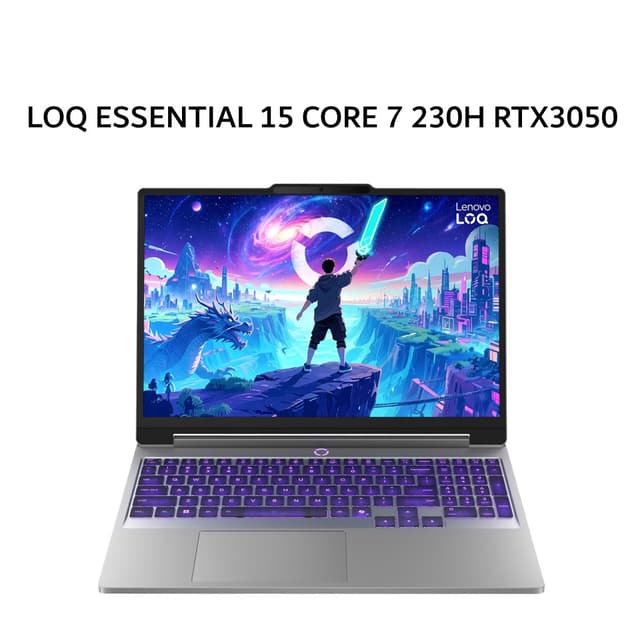 LENOVO LOQ ESSENTIAL 15 CORE 7 230H RTX3050 6GB/ 8GB 512GB W11+OHS+M365B 15.3WUXGA IPS 165HZ 100SRGB 2Y PREM+2ADP GRY -2WID