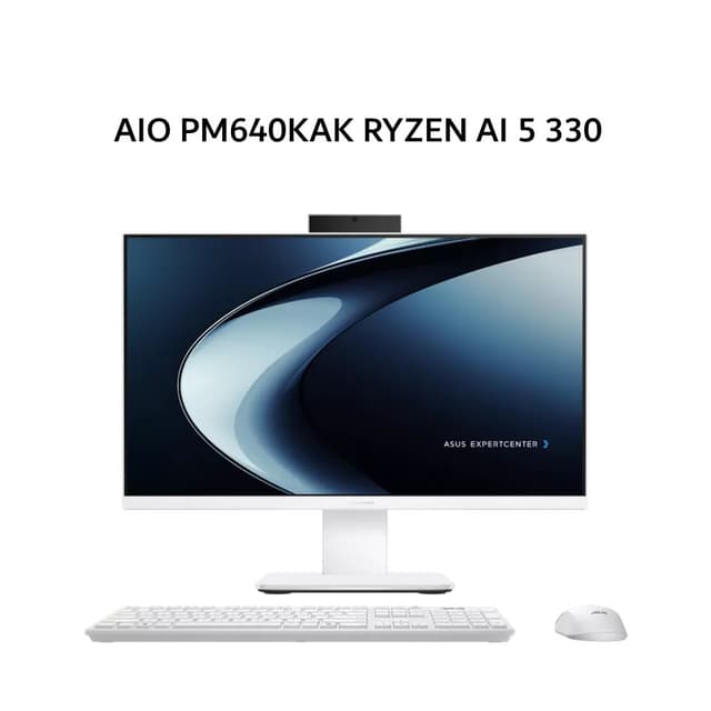 ASUS AIO PM640KAK RYZEN AI 5 330 16GB 512GB W11+OHS 23.8FHD 2Y WHT -W5150WS