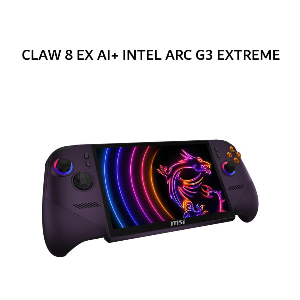 MSI CLAW 8 EX AI+ INTEL ARC G3 EXTREME 32GB 1TB 8.0 WUXGA 120HZ 100SRGB 2Y PURPLE
