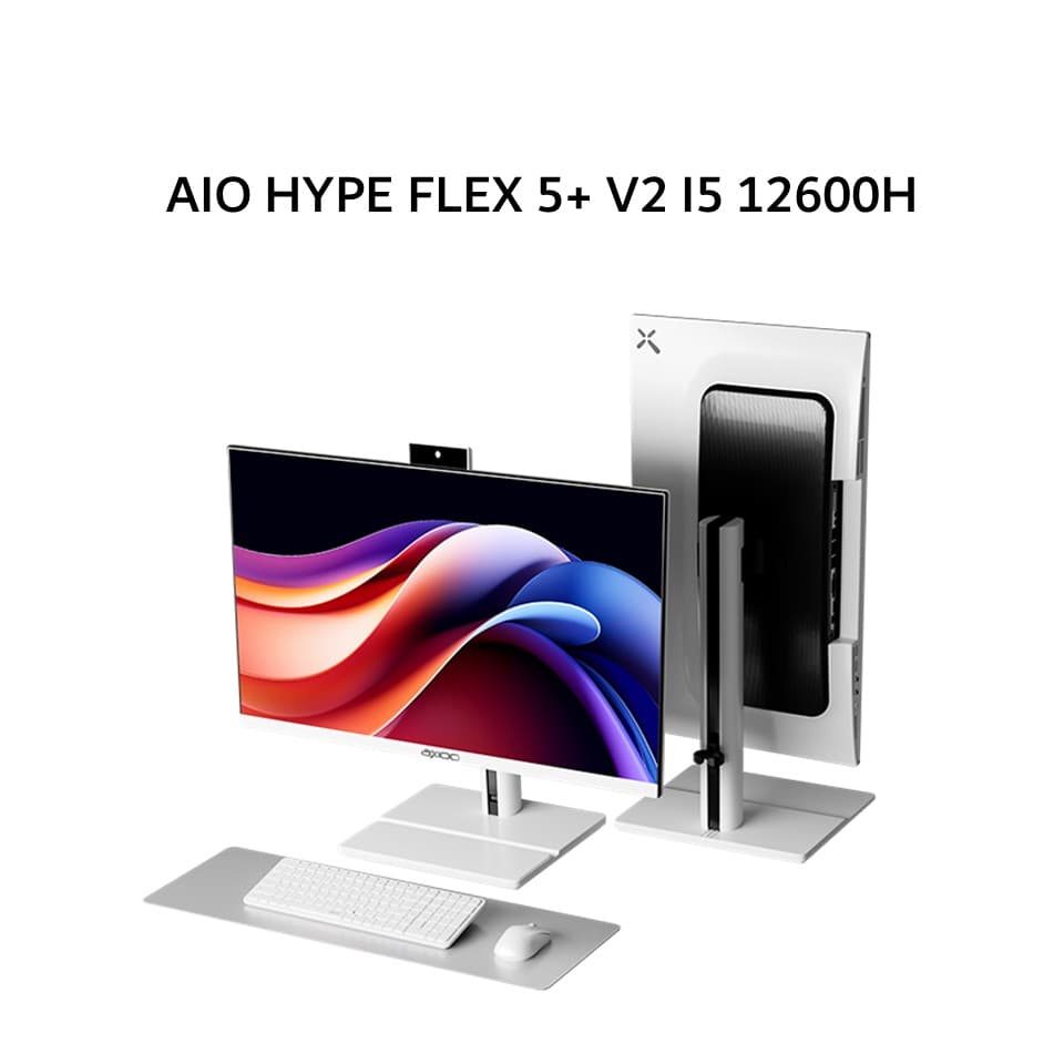 AXIOO AIO HYPE FLEX 5+ V2 I5 12600H 16GB 512GB W11PRO 23.8FHD IPS WHT