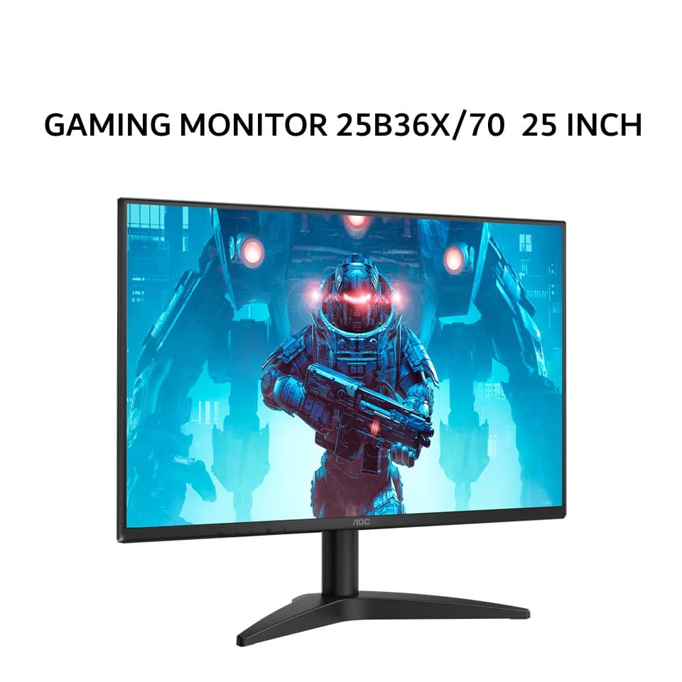 AOC GAMING MONITOR 25 INCH IPS FHD 1080P 0.5MS 144HZ 25B36X/70 HDR10 HDMI+DP ERGONOMICS 3Y ON SITE